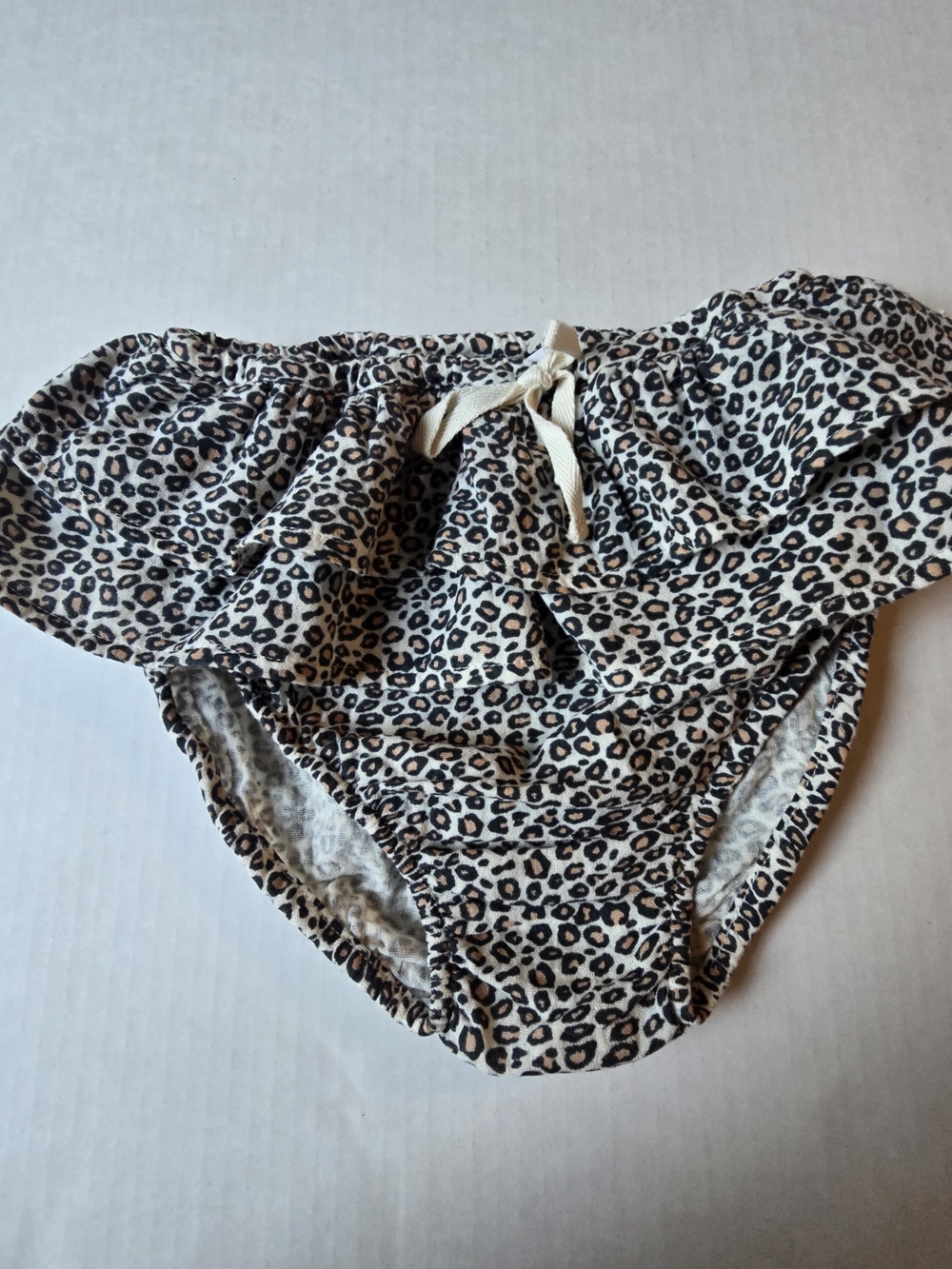 Tocoto Vintage Baby's Leopard Print Ruffle Bloomer Bottoms